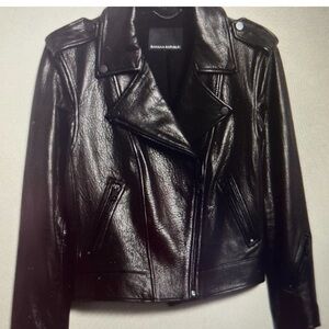 Banana Republic leather Black Biker Jacket small